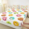 thumbnail image 3 of Castle Fairy Colorful Donuts 4-Piece Full Size Sheets,Sweet Dessert Bed Sheets,Cartoon Food Lightweight Sheet Sets,Luxury Kids Bedroom Decor, 3 of 7