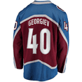 thumbnail image 2 of Alexandar Georgiev Colorado Avalanche NHL Fanatics Breakaway Home Jersey, Small, 2 of 3