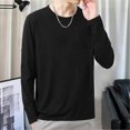 thumbnail image 3 of Camiseta de manga larga con cuello redondo para hombre, top de otoño, ropa de diario s20241224643, 3 of 5