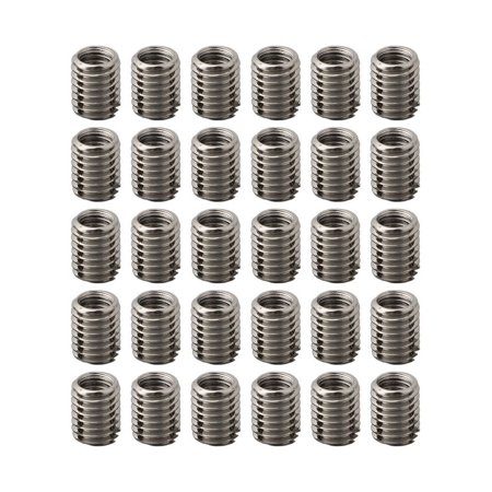 30Pcs Threaded Inserts Thread Reducer Inner M6X1.0 Outer M8X1.25 Length 10Mm Male Female Nut Hardware Repair Tool 30Pcs Threaded Inserts Thread Reducer Inner M6X1.0 Outer M8X1.25 Length 10Mm Male Female Nut Hardware Repair Tool