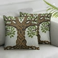 thumbnail image 3 of BANET of 2, Beige Double Sided Decorative Pillows Throw Pillows Covers 22x22in, 3 of 7