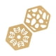 thumbnail image 3 of Posavasos de Metal dorados con fuerte aislamiento térmico, posavasos de hierro con forma bonita para el hogar, bares y oficinas, 2 uds., 3 of 8