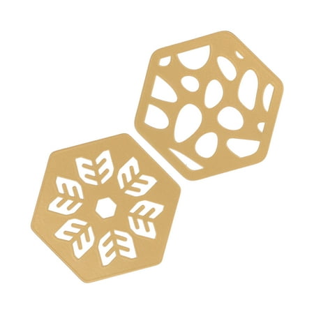 

Metal Coasters Iron Gold Cup Coasters Heat Resistant Strong Thermal Insulation For Restaurants