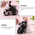 thumbnail image 3 of fastboy Bride Groom Motorcycle Wedding Cake Topper Figurine Marriage Gift Topper, 3 of 8