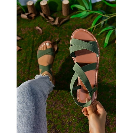 

Women‘s Simple Ankle Strap Fashion Flat Sandals
