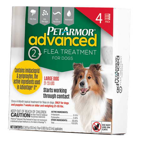 PetArmor® Advanced 2 Flea Treatment for Dogs, Large Dog, 4ct