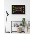thumbnail image 3 of IDEA4WALL Framed Canvas Art Wall Decor Vintage Video Arcade Icons and Game Over Pop Culture Media Illustrations Pop Art Modern Colorful for Dorm Home Office - 24"x36", 3 of 4