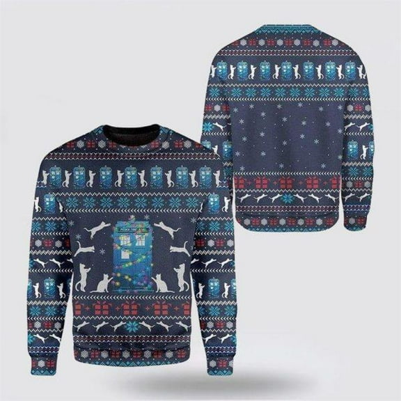 Cat Jumper Ugly Christmas Sweater – Cat Lover Christmas Sweater