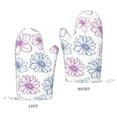 thumbnail image 2 of ZNDUO Kitchen Oven Gloves, Durable Heat Resistant Oven Gloves with Quilted Liner Non-Slip Textured Grip Perfect for BBQ, Baking, Cooking and Grilling, Purple Flower Graffiti, 2 of 8