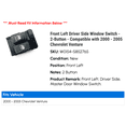 thumbnail image 2 of Front Left Driver Side Window Switch - 2-Button - Compatible with 2000 - 2005 Chevy Venture 2001 2002 2003 2004, 2 of 2