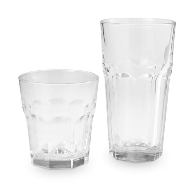 Better Homes & Gardens Farma Mixed Size Drinking Glasses, 16 Piece
