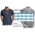 thumbnail image 6 of GENTS BLISS Henley Men Shirts Short Sleeve T shirts for Men Crew Neck Color Block Men Shirts, 6 of 6