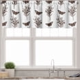 thumbnail image 3 of Ambesonne Nature Valance & Curtain, Sketchy Style Butterflies, 55"x36", Brown White, 3 of 7