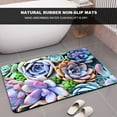 thumbnail image 3 of Earth Bath Mat,Colorful Plants Succulents Non-Slip Volume Super Absorbent Fast Drying for Bathroom Kitchen Door mat,Eco-Friendly Easy to Clean 16×24Inch (40 * 60cm), 3 of 6