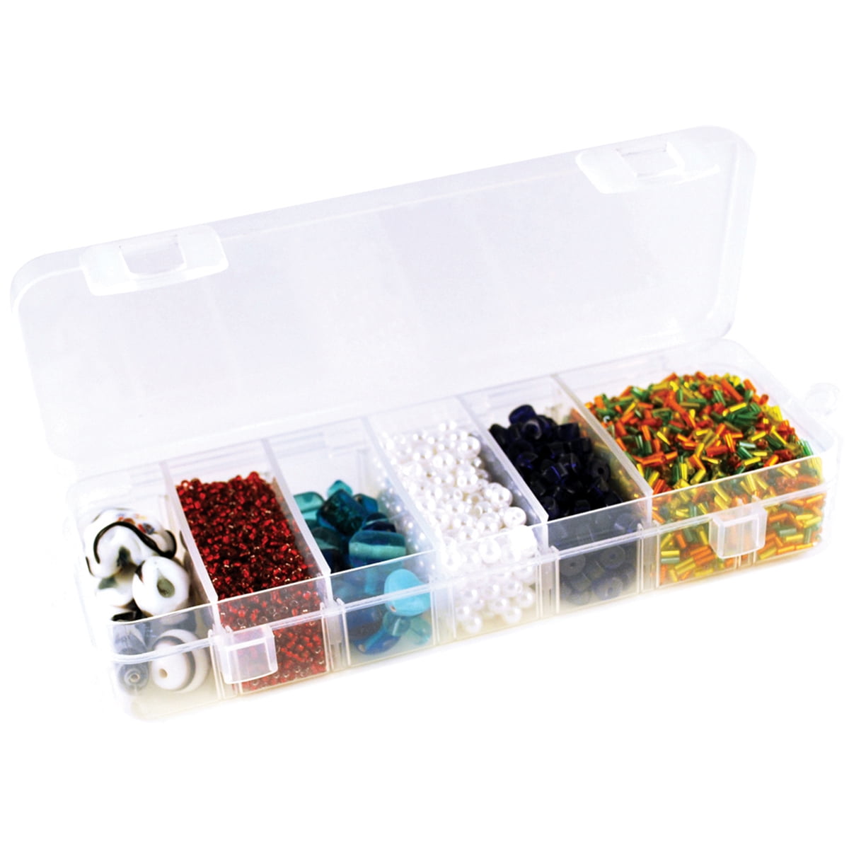 Organizer Box W/Lid & 6 Dividers6.75"X2.25"X1.1875"
