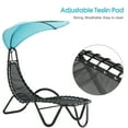 thumbnail image 6 of Mcombo Outdoor Chaise Lounge Chair W/Adjustable Canopy 4097（Turquoise）, 6 of 8