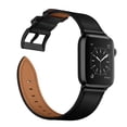 thumbnail image 3 of BANDOVA Premium Leather Band Compatible with Apple Watch 38/40/41/42mm(Series 11/10), Classic Business Replacement Strap for Women Men, Black, 3 of 7