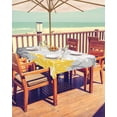 thumbnail image 2 of Hokiten Outdoor Tablecloths with Umbrella Hole & Zipper, Yellow Flowers 60 x102 Inch Rectangle Tablecloths, Retro Country Pastoral Garden Florals Waterproof Table Cloth, Patio/Pool Table Covers, 2 of 7
