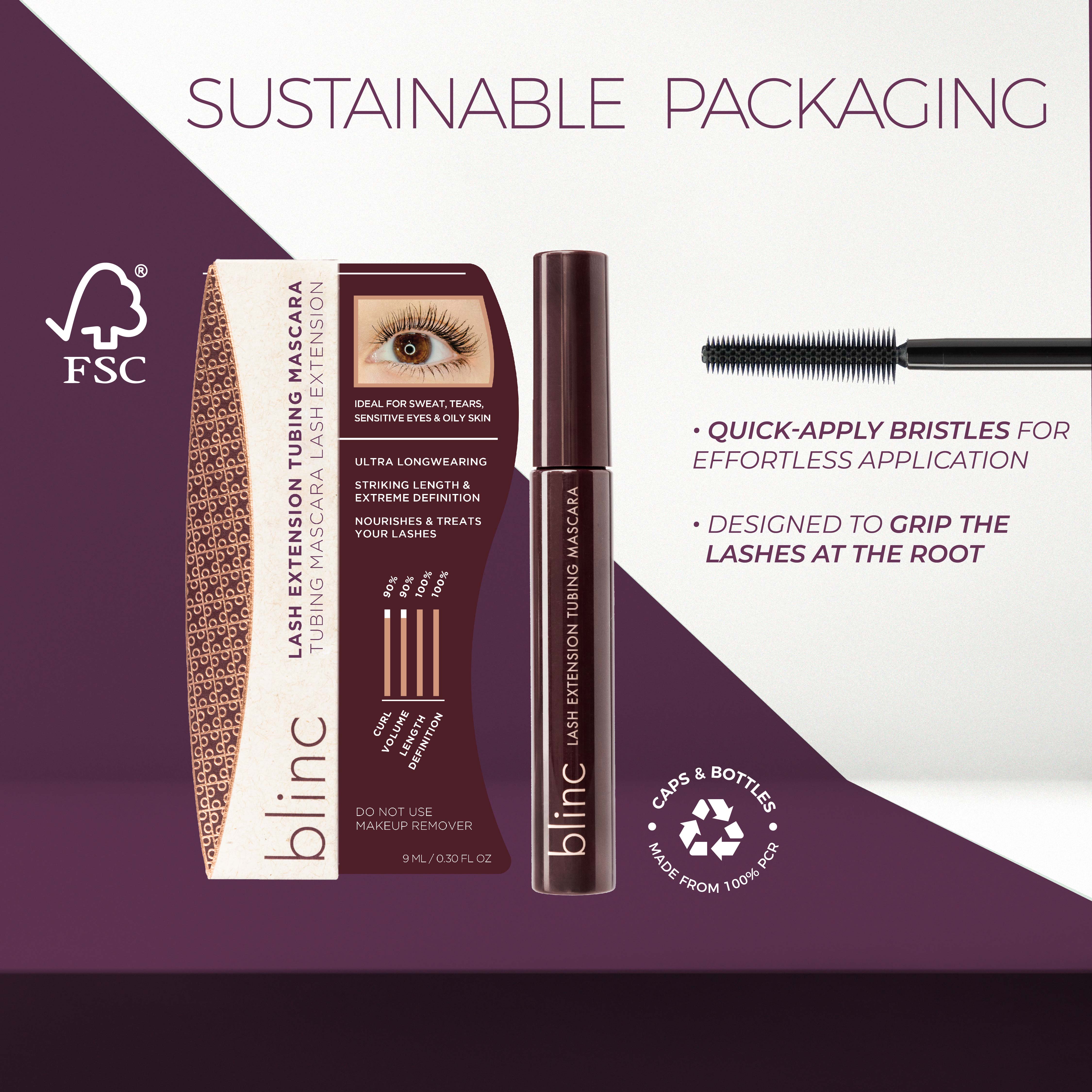 Blinc Lash Extension Tubing Mascara - Dark Brown