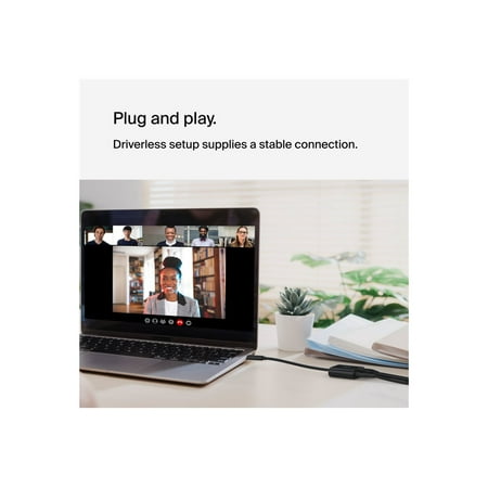 Belkin - USB C To Ethernet + Charge Adapter - Gigabit Ethernet Port for USB C Devices - Black