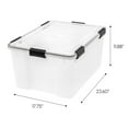 thumbnail image 7 of IRIS 4Pack 62qt WEATHERPRO Airtight Plastic Storage Bin with Lid and Seal and Secure Latching Buckles, 7 of 7