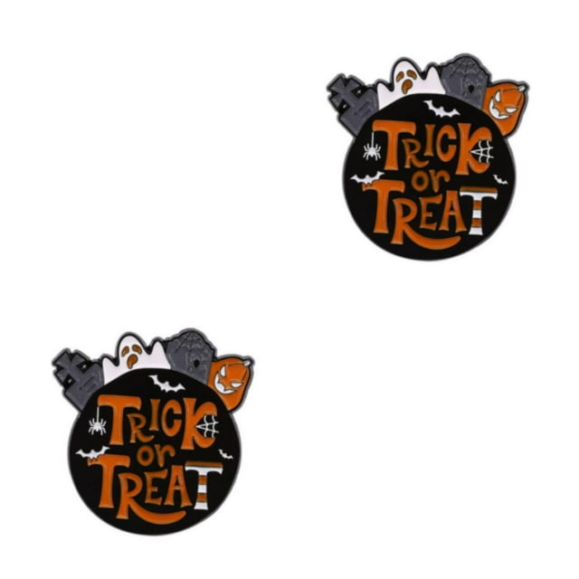 kurtrusly 1/2/3/5 Halloween Series Enamel Pin Exquisite And Fashionable Halloween Enamel Pin Brooch ghosts 2PCS
