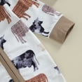 thumbnail image 6 of Okbabeha Western Baby Boy Girl Clothes Newborn Cowboy Outfit Fall Highland Cow Jumpsuit Infant Country Cowgirl Romper, 6 of 7