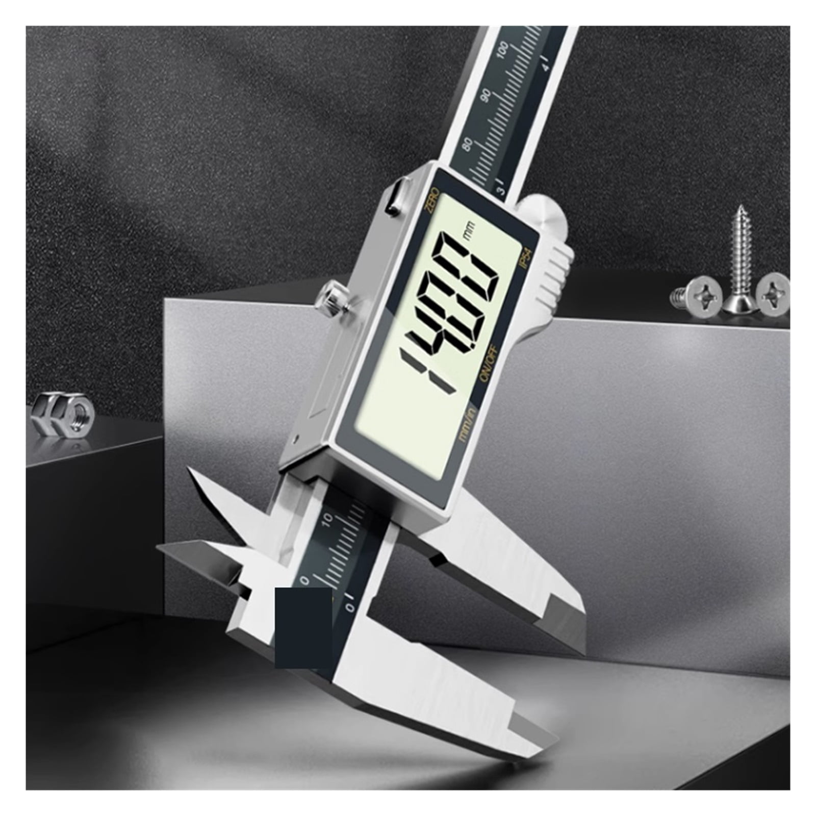 All-Metal IP54 Electronic Digital Display Vernier Calipers 0-150/200/300mm Stainless Steel HD Full Screen Caliper Measuring Tool