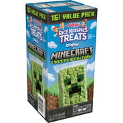 Angle View: Kellogg's Rice Krispies Treats Minecraft Creeper Edition Marshmallow Snack Bars, Kids Snacks, School Lunch, Original, 16 Ct, 11.2 Oz, Box