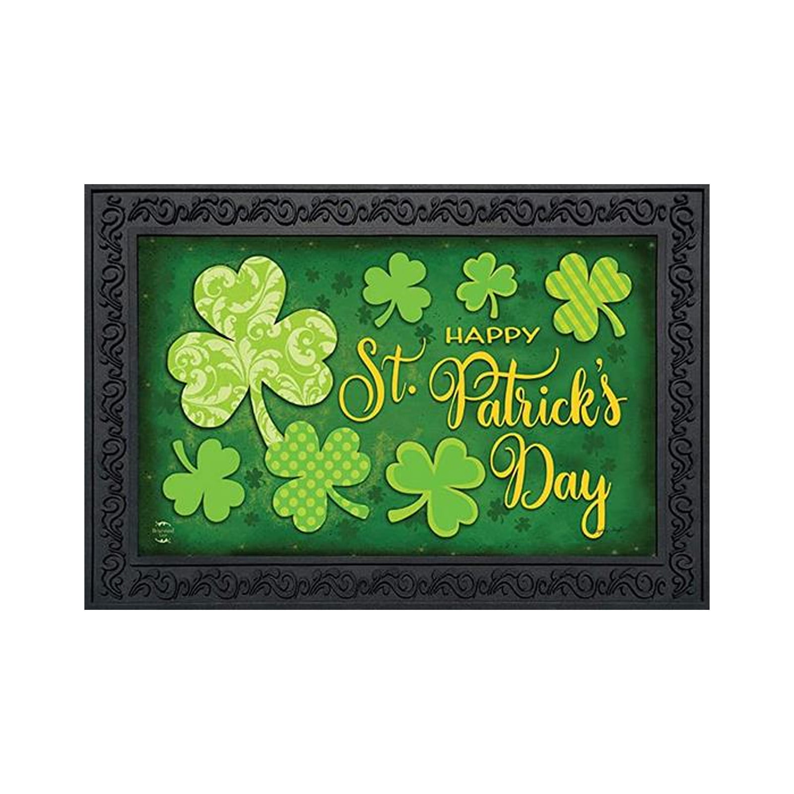 Entry Way Decor Cat Rug Shamrock Doormat Personalized Gift Dog Welcome Mat St Patricks Day Pet Doormat Personalized Cat Doormat