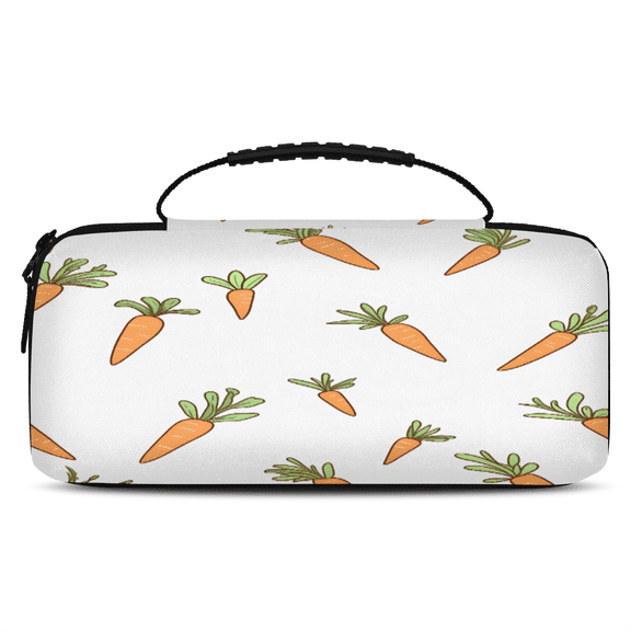 Herdesigns Carrots Carry Case Compatible with Nintendo Switch 2, with 20 Game Card Slots, Carrot Easter Portable Travel Carrying Case Pouch for Accessories & Games