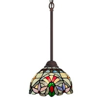 Tiffany Mini Pendant Light for Kitchen Island Dining Room Traditional Handicrafts Antique Stained Glass Hanging Light