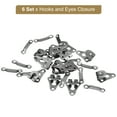 thumbnail image 3 of Uxcell 6Set Iron Sewing Hooks and Eyes Closure Set for Trousers (14x18mm, Dark Gray), 3 of 5