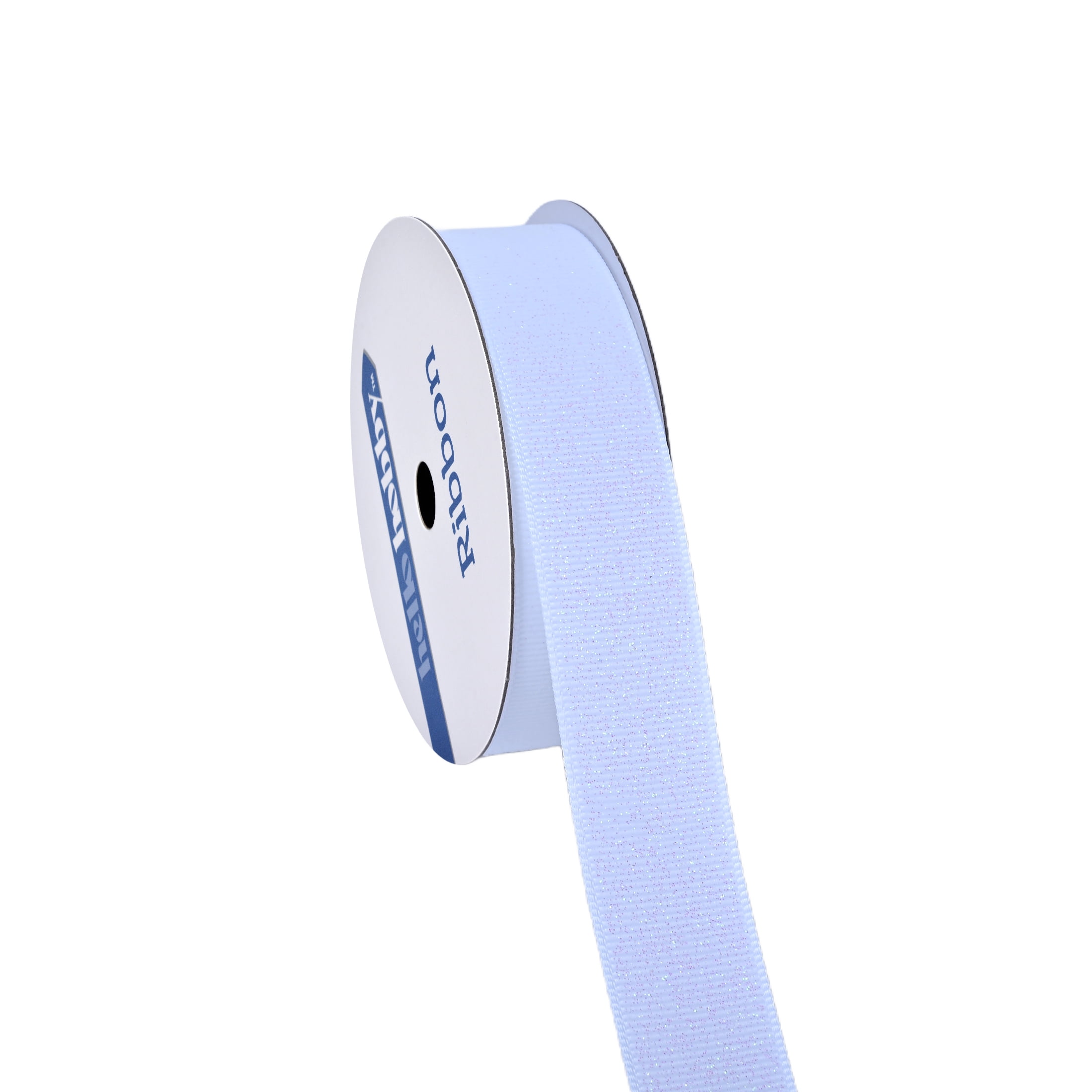 Gwen Studios 7/8" White Sparkle Grosgrain Ribbon, 3 Yards