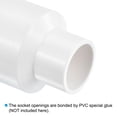 thumbnail image 5 of Uxcell 40mm to 25mm ID PVC Reducer Pipe Fitting Straight Adapter Connector, White 8 Pack, 5 of 6
