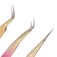 thumbnail image 4 of 3pcs Nail Art Tweezer Stainless Steel Straight Bend Tips Manicure Rhinestone Nipper Gradient Color, 4 of 5