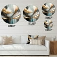 thumbnail image 5 of Designart "Abstract Harmony Shapes and Lines V" Abstract Marble Metal Round Art Living Room, 5 of 5