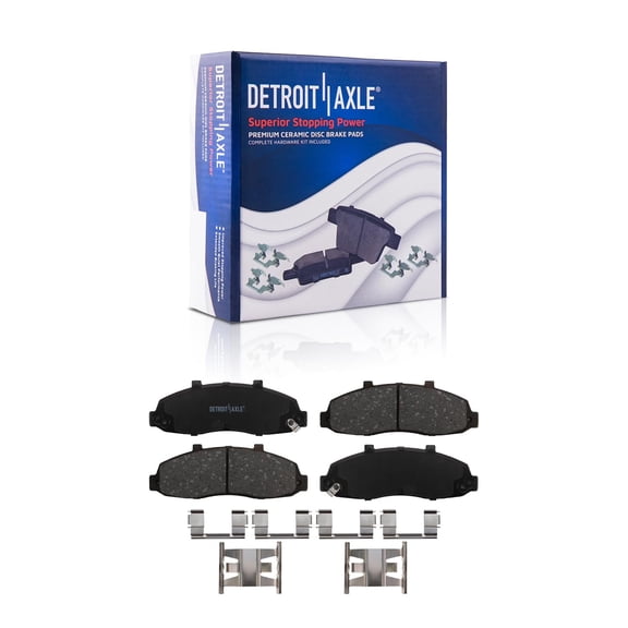Detroit Axle - Front Ceramic Brake Pads Replacement for 1997-2004 Ford F-150 2002 Lincoln Blackwood