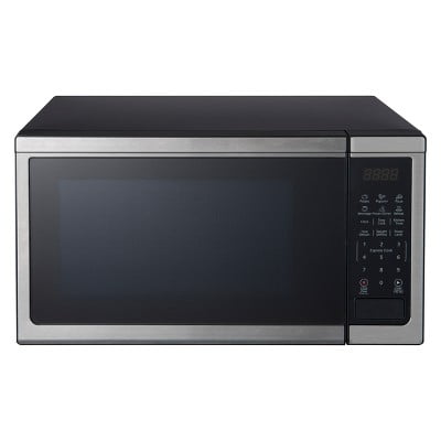 Photo 1 of Oster 1.1 cu ft 1000W Microwave - Stainless Steel OGCMDM11S2-10, MINOR MARKINGS THROUGHOUT, NO DENTS 