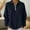 Navy, variant on Olyvenn Women's Waffle Knit Top 1/4 Zip Pullover Textured Sweatshirt Long Sleeve Loose Fit Casual Waffle Tunic Tops White L