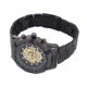 thumbnail image 5 of Reloj luminoso de acero inoxidable con diseño de calavera hueca para hombre, accesorio de moda, reloj de pulsera negro y dorado., 5 of 14