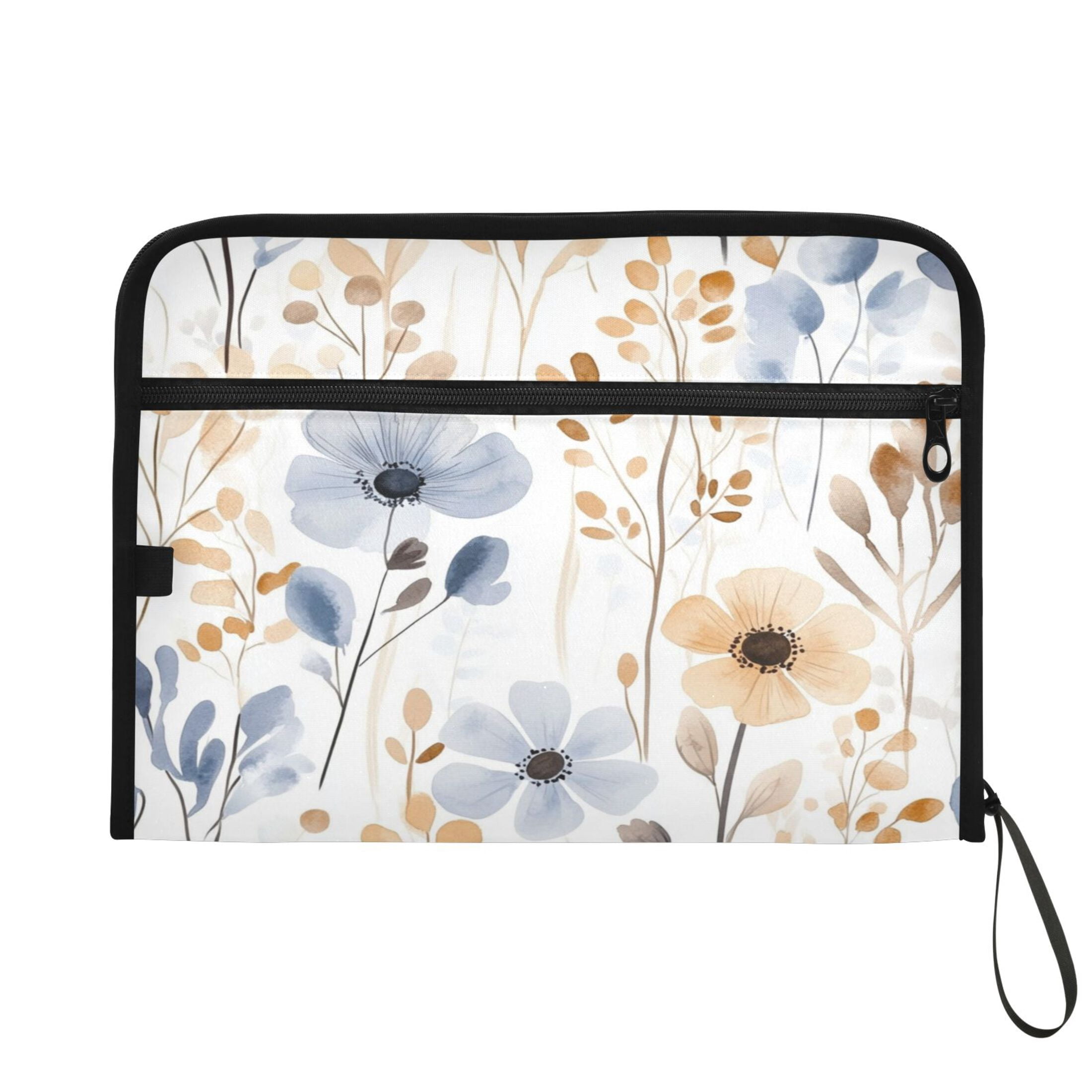 WOBOGO Watercolor Wildflowers Expanding File Folder Letter Size Accordion Filing Organizer 13 Pocket Separate Organ Pocket