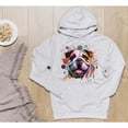 thumbnail image 5 of Bulldog Portrait Watercolor Vintage Retro Styles Hoodie Unisex Merch Hoodies Dog Lover Gifts Idea - 00001, 5 of 6