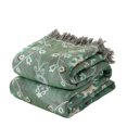 thumbnail image 1 of Manta bohemia para cama, edredón rústico ultra suave de algodón, manta de otoño con estampado floral de pájaros, decoración de granja, mantas grandes para cama, 1 of 5