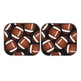thumbnail image 7 of Goofa Brown Football On Black Pattern 2 Piece Car Windshield Sun Shade Foldable | Front Windshield Shade for Sun, Heat and UV Rays | Sunshade for Car Front Window-Small, 7 of 7