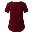 thumbnail image 5 of Vêtements de Grossesse Offres de l'Action de Grâce Liquidation Été Vêtements de Maternité pour Femmes Col Rond Manches Courtes Volants Pli Hauts de Grossesse, 5 of 5