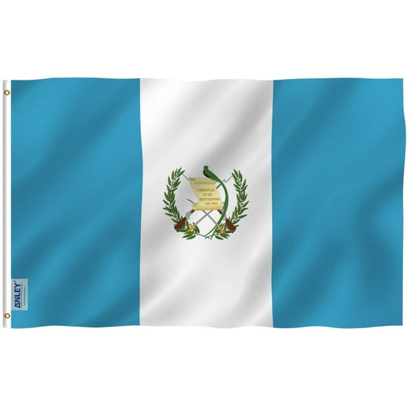 ANLEY Fly Breeze 3x5 Foot Guatemala Flag - Vivid Color and UV Fade Resistant - Canvas Header and Double Stitched - Guatemalan Country Flags Polyester with Brass Grommets 3 X 5 Ft