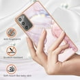 thumbnail image 2 of Allytech Galaxy Note 20 Case, Pretty Marble Design Heavy Duty Shockproof Hybrid Hard PC Soft TPU Bumper Three Layer Drop Protection Anti-Fall Cover Case for Samsung Galaxy Note 20 - Rosegold, 2 of 5