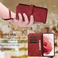 thumbnail image 6 of 9 Card Slots Zipper Leather Case - S22, 6 of 16