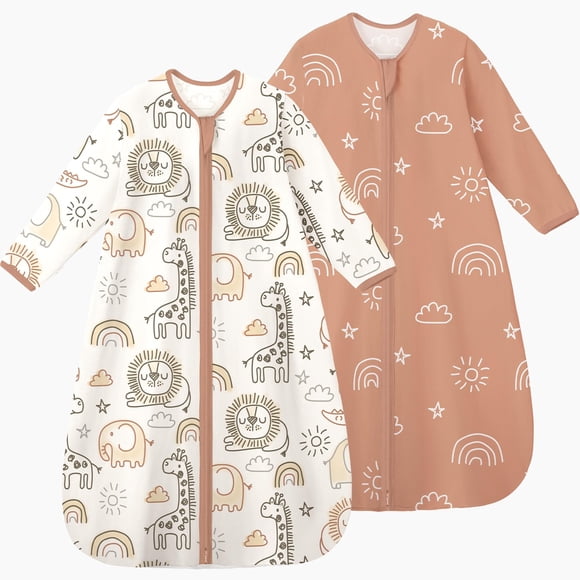 Saco de dormir Yoofoss para bebés, manga larga, 6 a 12 meses, 100% algodón